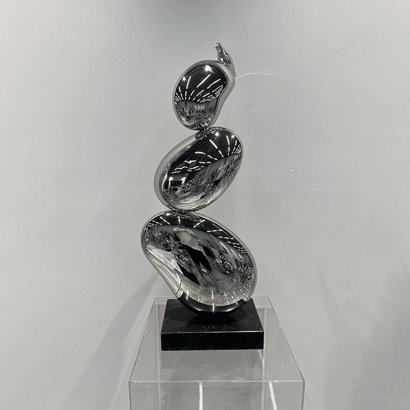 Stainless Steel Balancing Pebbles Sculpture