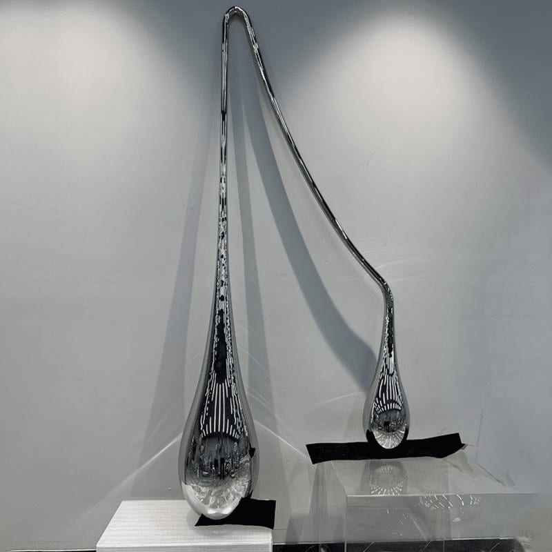 Stainless Steel Double Water Droplet Sculpture