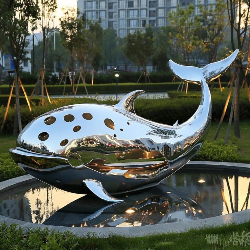 Stainless Steel Modern Fish Sculpture