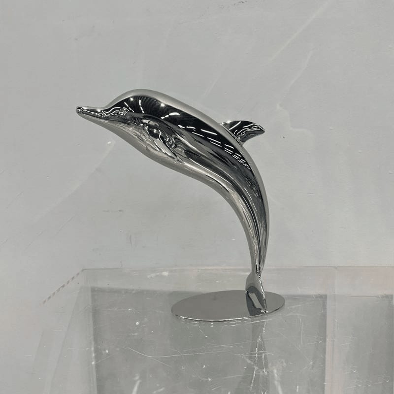 Stainless Steel Solo Dolphin Sculpture