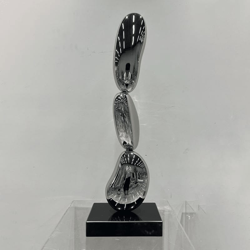 Stainless Steel Balancing Stone Sculpture
