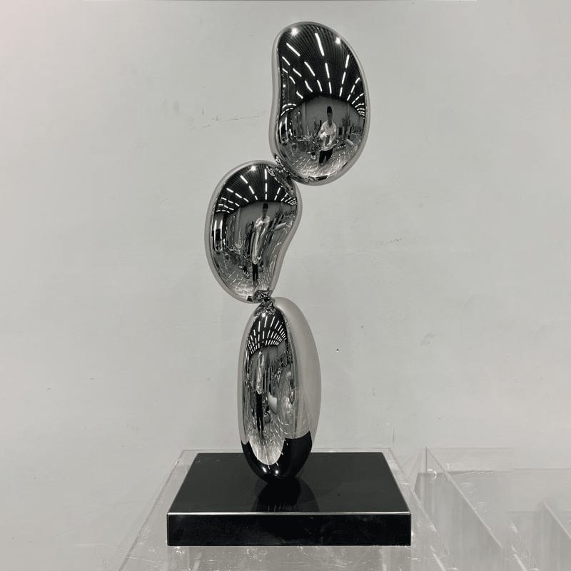 Stainless Steel Stone Abstract Sculpture