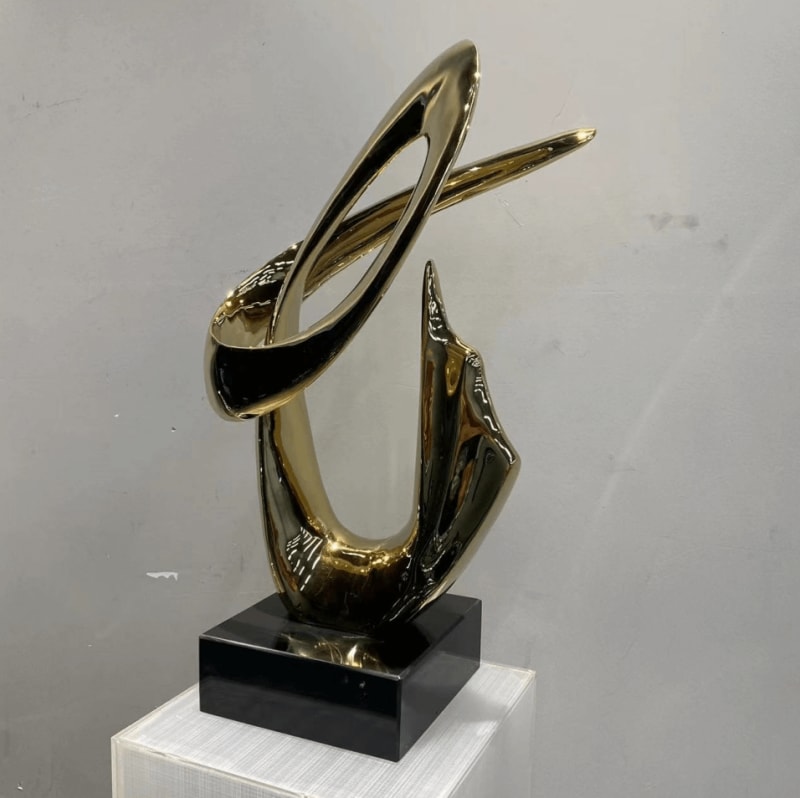 Gold Plated Nordic Abstract Ceramic Sculpture