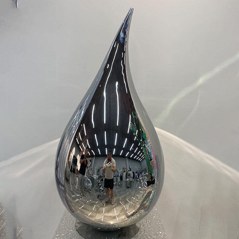 Stainless Steel Single Water Droplet Sculpture