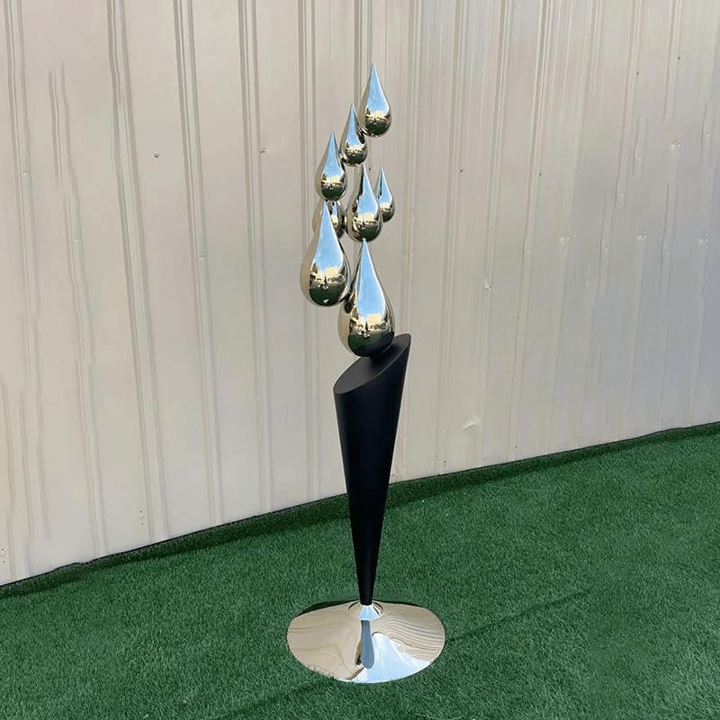 Stainless Steel Water Drop Floor Sculpture Sculpture