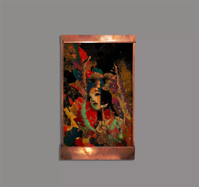 Cinnabar wall fountain