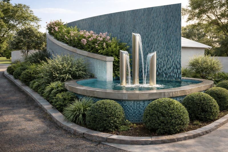Trio Pillar Fountain