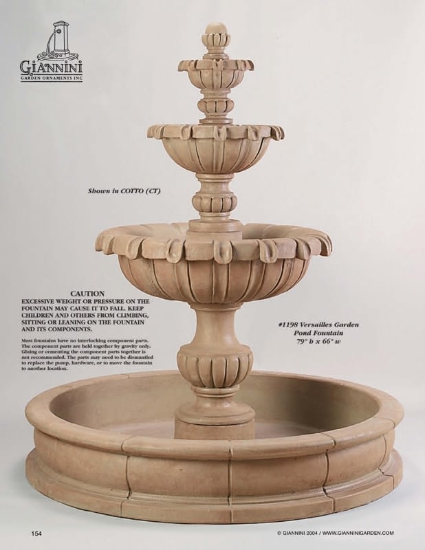 Garda Three Tier Pond Fountain