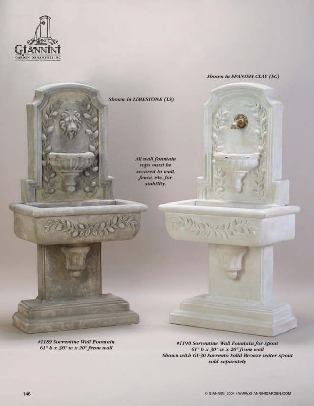 Sorrentine Wall Fountain