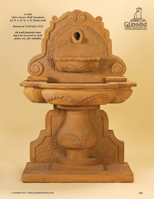 Olive Grove Wall Fountain