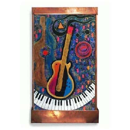 axe man guitar wall fountain