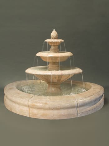 Venetian Ftn, W/Fiore Pond, Gray