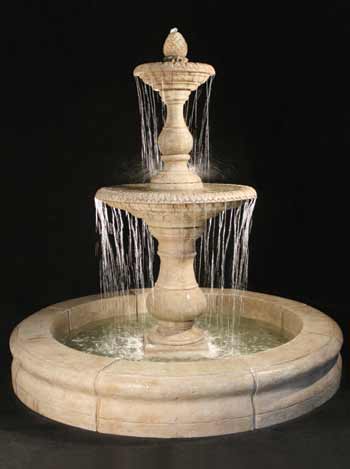 Gran Vista Fountain with Fiore Pond, Gray