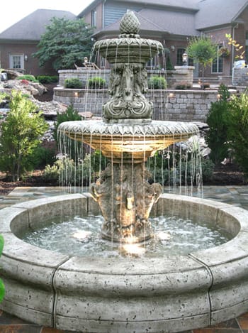 Cavalli Fountain with Fiore Pond, Gray