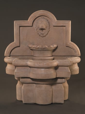 Lion Quatrefoil Wall Fountain, Small