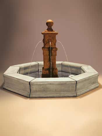 Bella Fountain Tall with Octogon Pond (Black Tub)