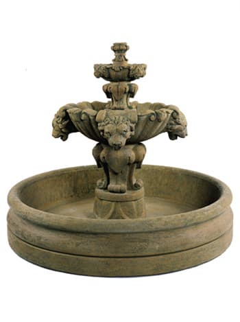 Lion Fountain, Small w/46" Basin