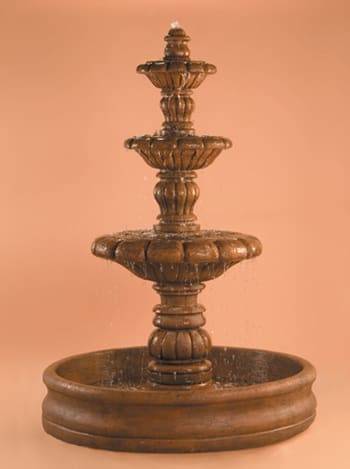 Espana Fountain, W/Fiore Pond, Black