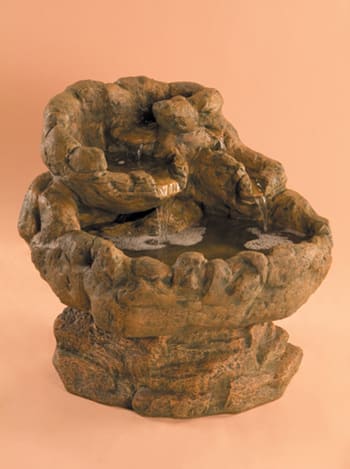 Rock Fountain with Pond Pedestal
