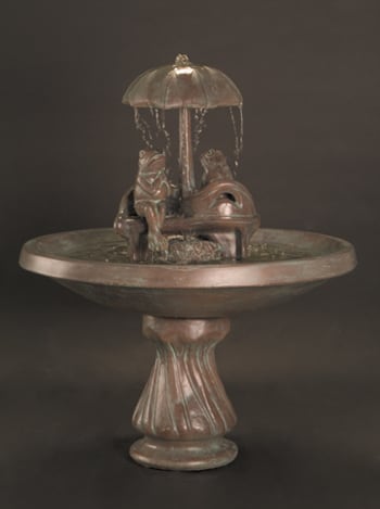 Frogs on Love Seat Fountain