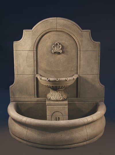 Provincial Wall Fountain with Plain Basin