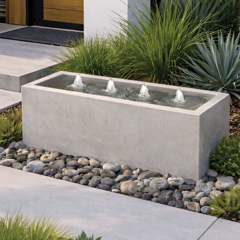 Modern Rectangular Bubbler Fountain - Fiore Stone #2022-FL