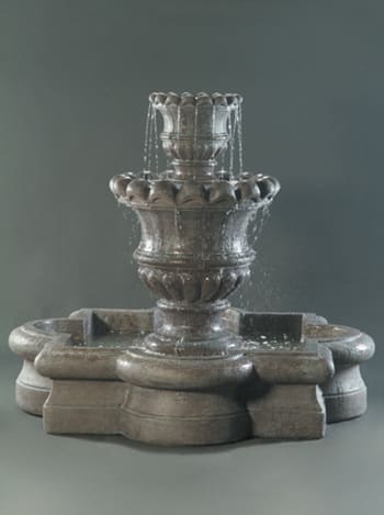 Scallop Urn Ftn, W/66" Quatrefoil