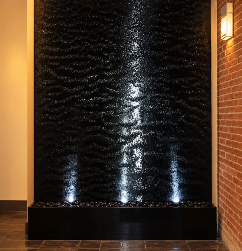 Black Acrylic Water Wall
