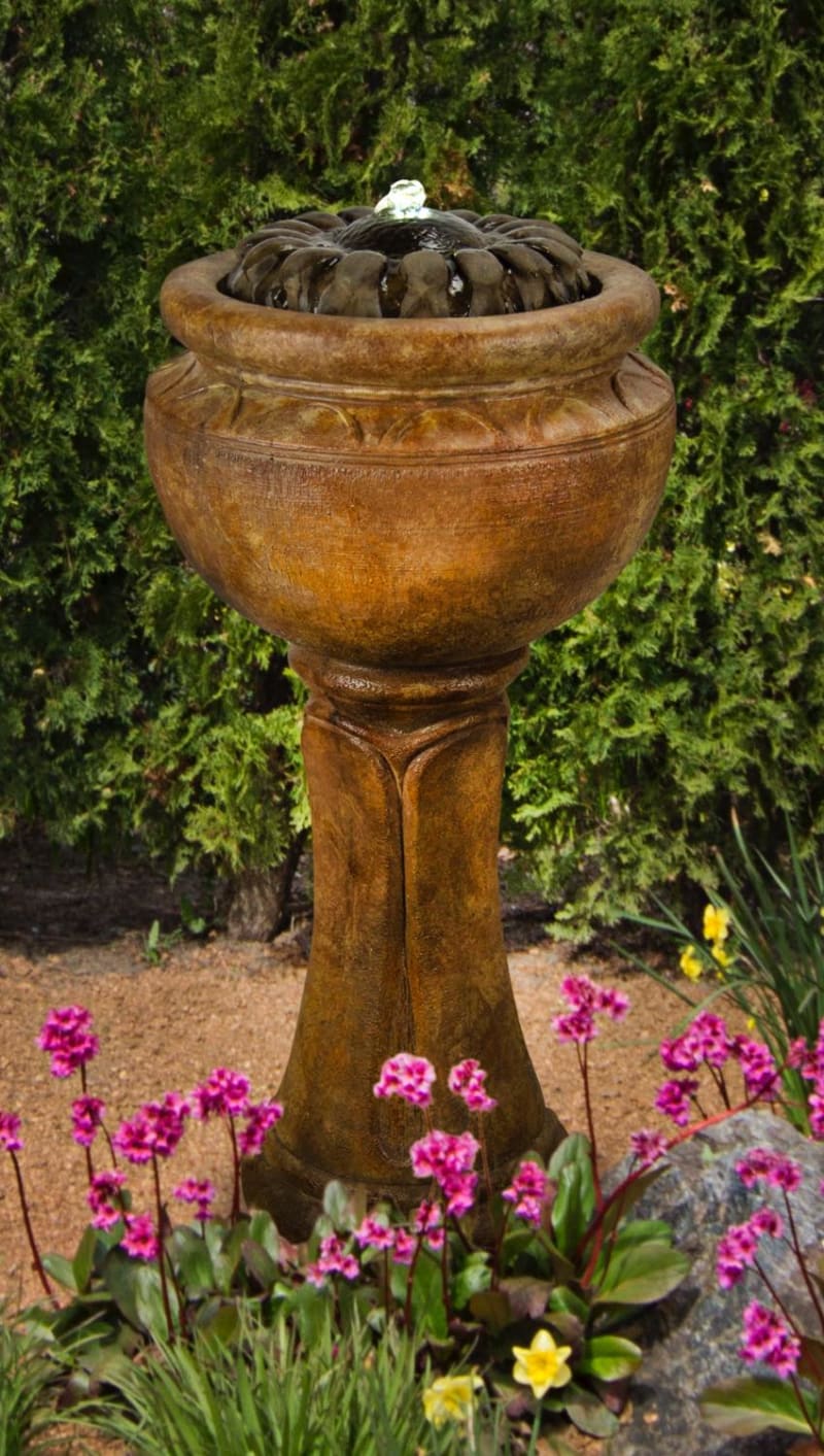 New Tall Sunflower Patio Bubbler Fountain