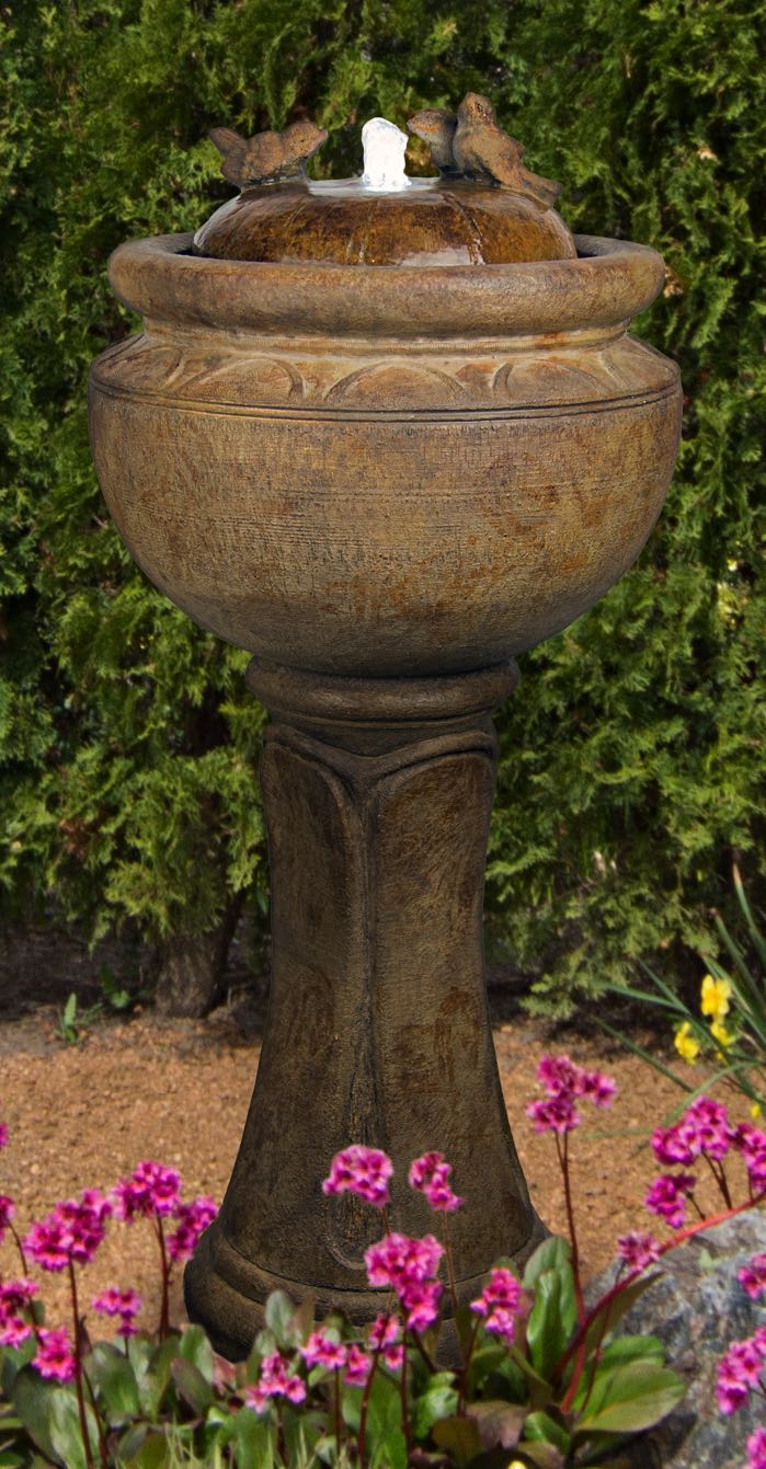 New Tall Birds Patio Bubbler Fountain