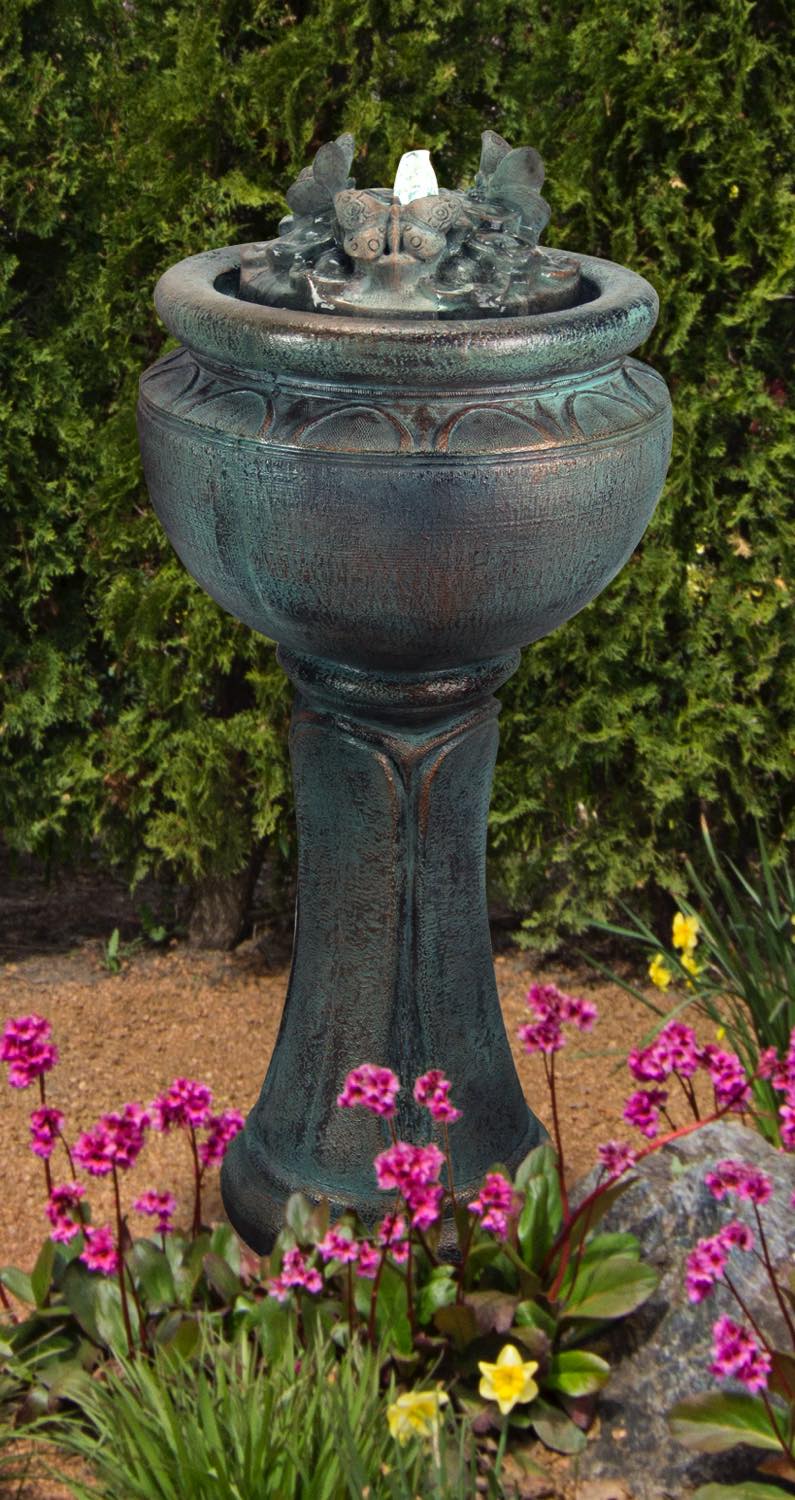 New Tall Butterfly Patio Bubbler Fountain