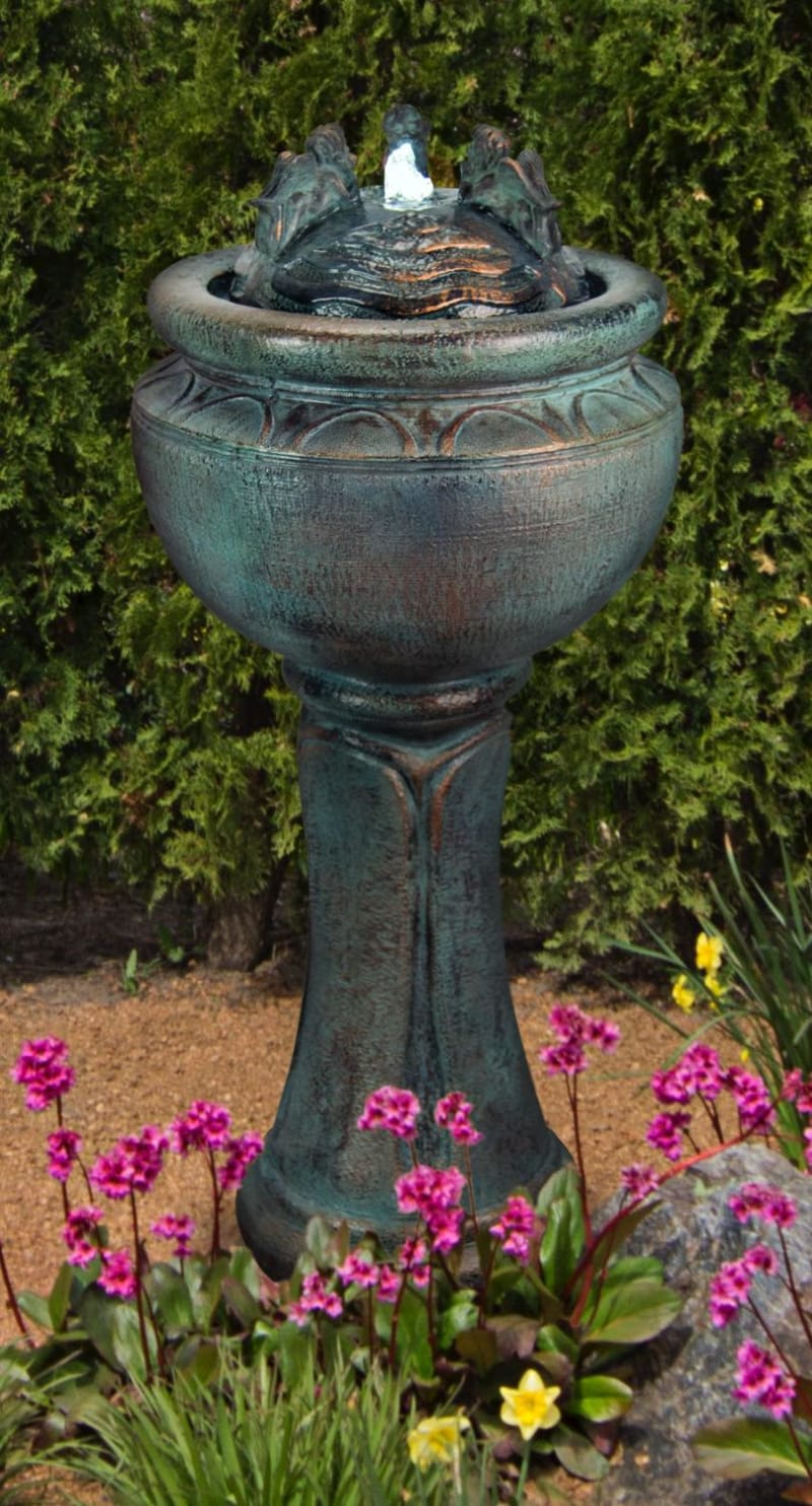New Tall Cherub Patio Bubbler Fountain