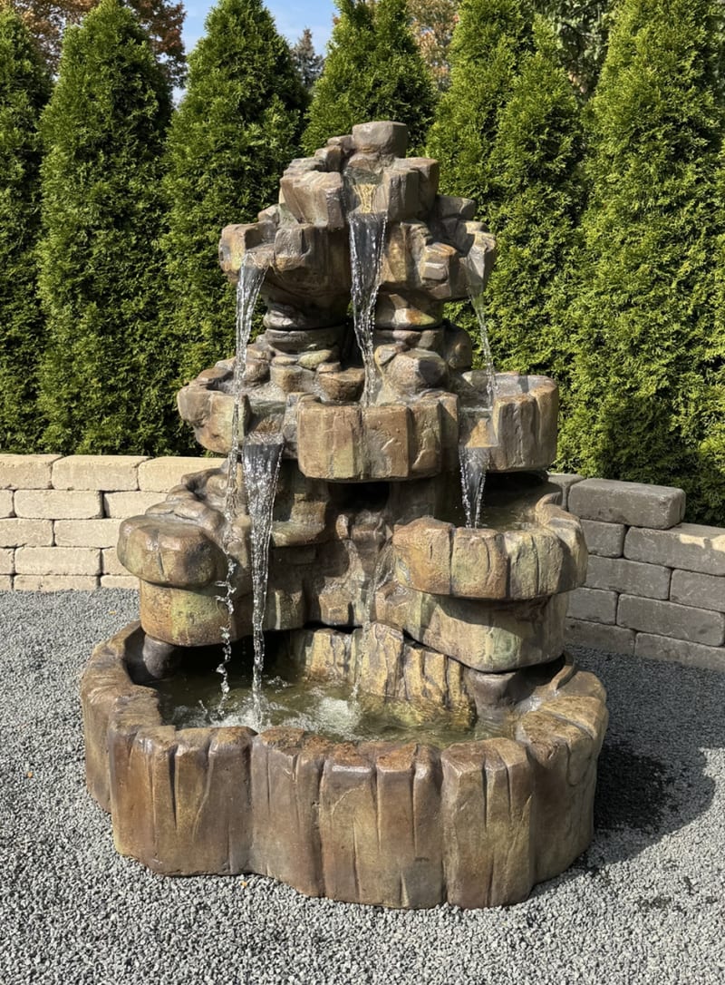 Large Rock Falls Fountain