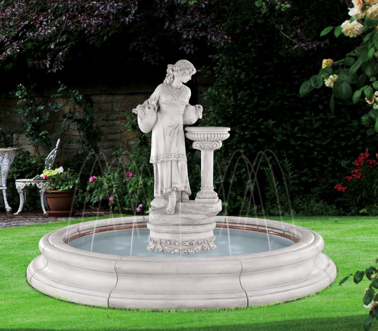 Angella Fountain in Toscana Pool with Spray Ring, 13 pc. - Original Surrounds - - 9019 Discontinued