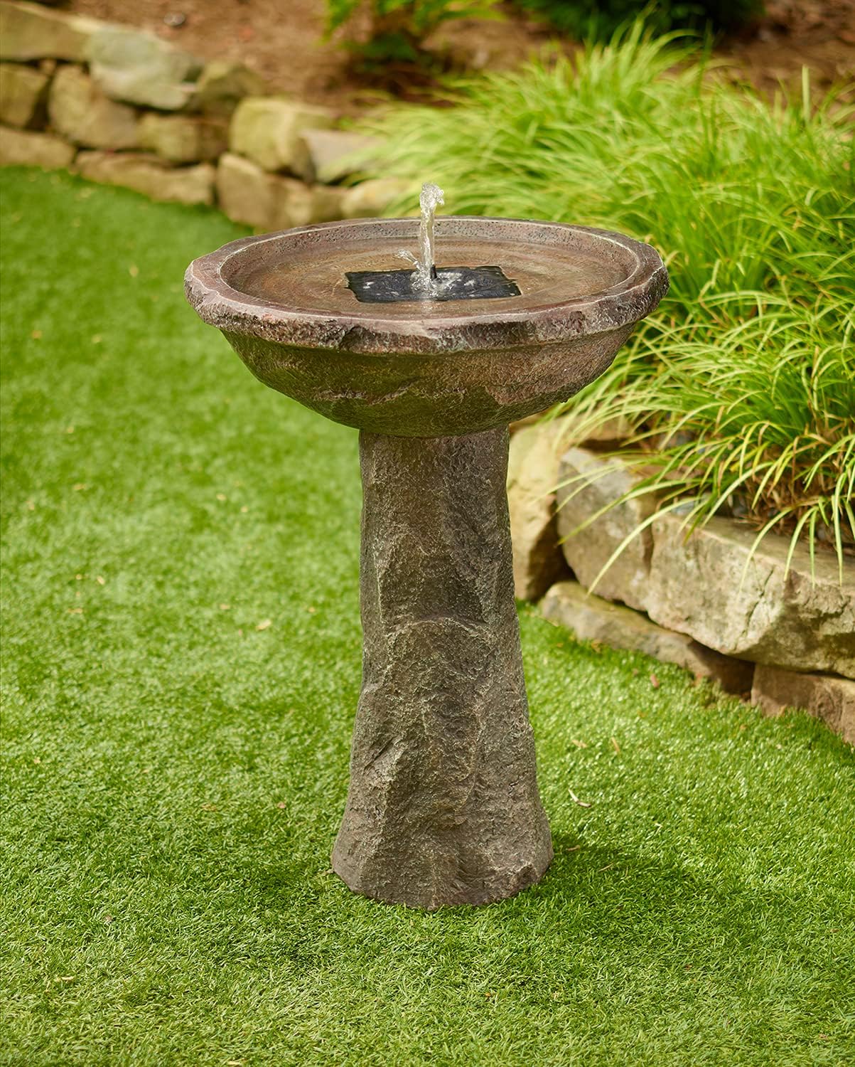 Bedrock Solar Birdbath