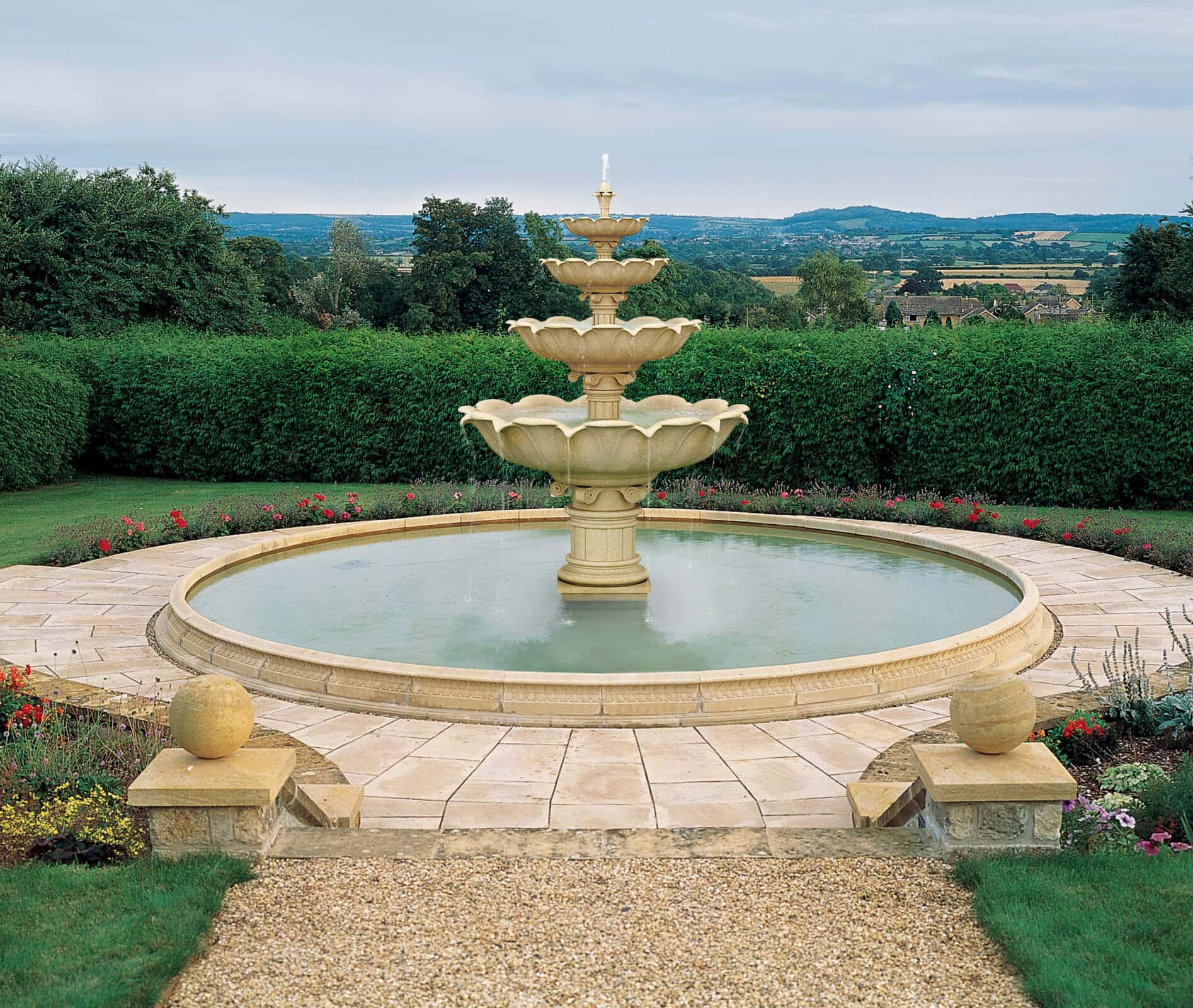 Quadruple Lotus Bowl Fountain