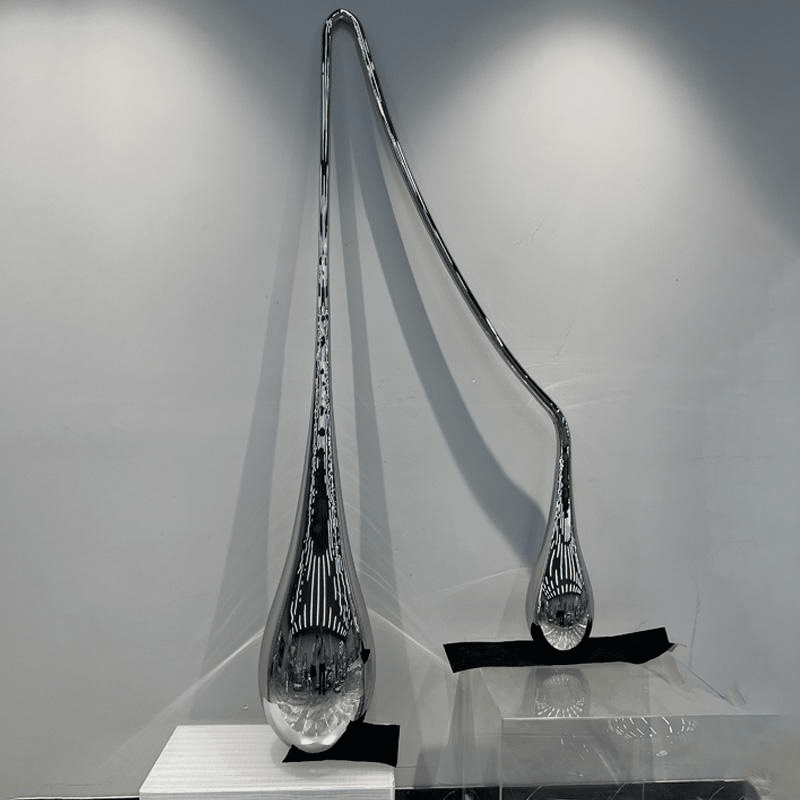 Stainless Steel Double Water Droplet Sculpture