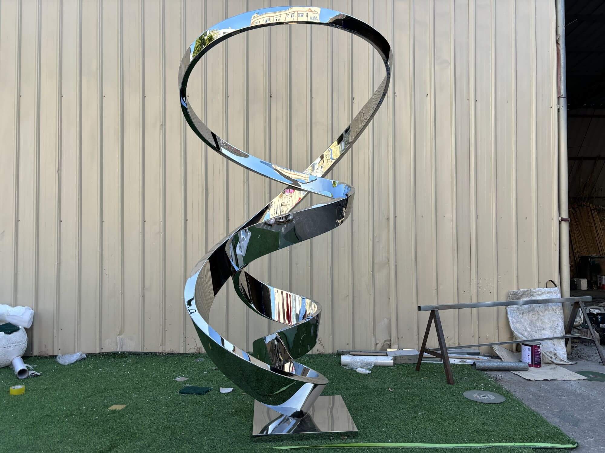 Stainless Steel Spiral Sculpture