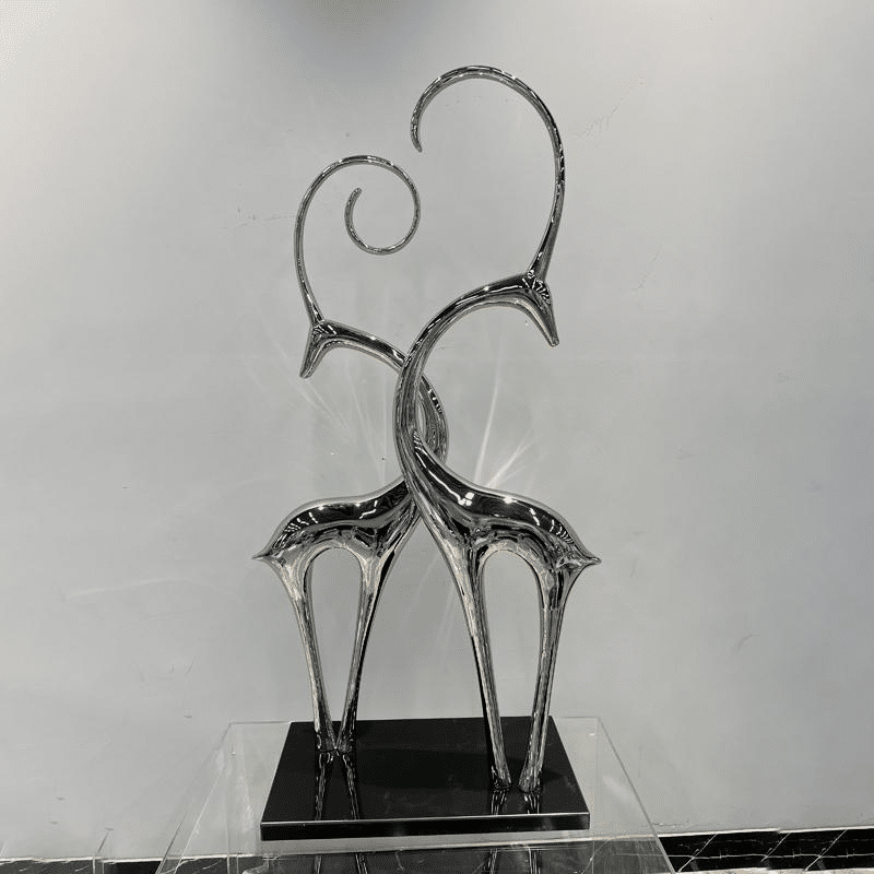 Stainless Steel Deer Sculpture