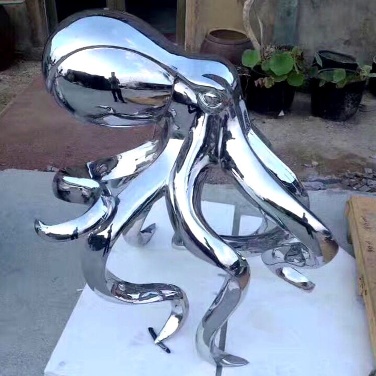 Stainless Steel Octopus Sculpture