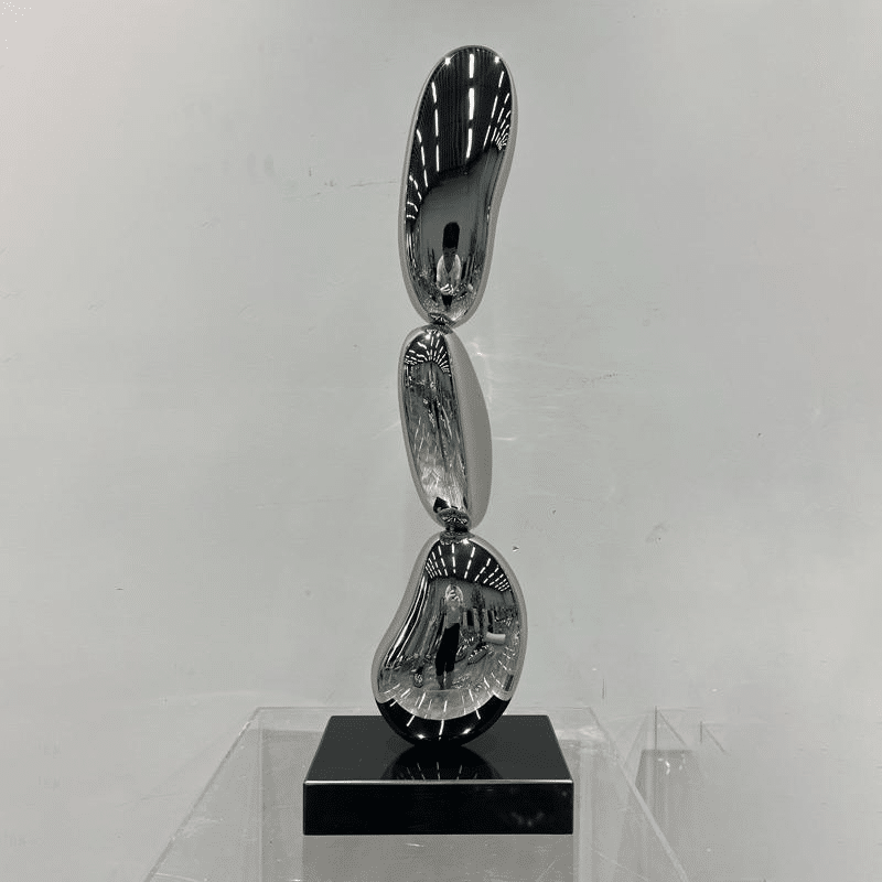 Stainless Steel Balancing Stone Sculpture