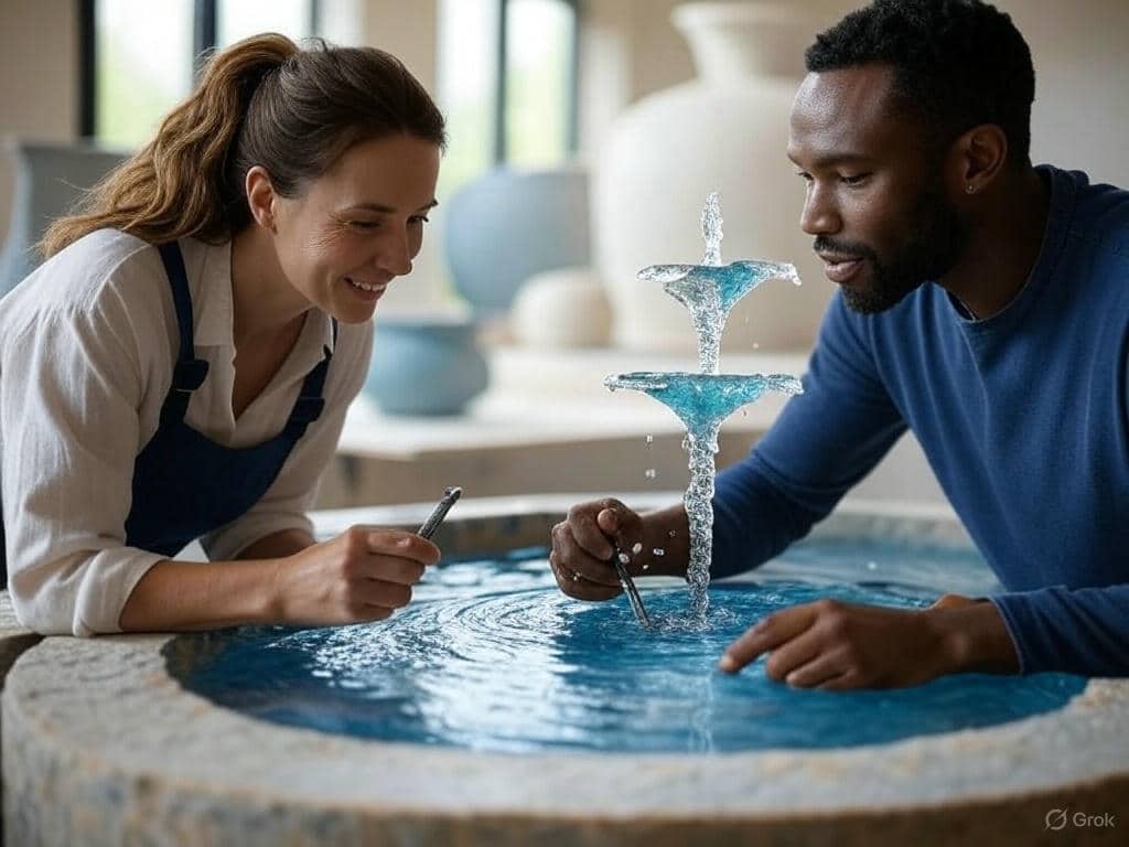Design Duets Collaborating with Artists to Create Bespoke Water Features.