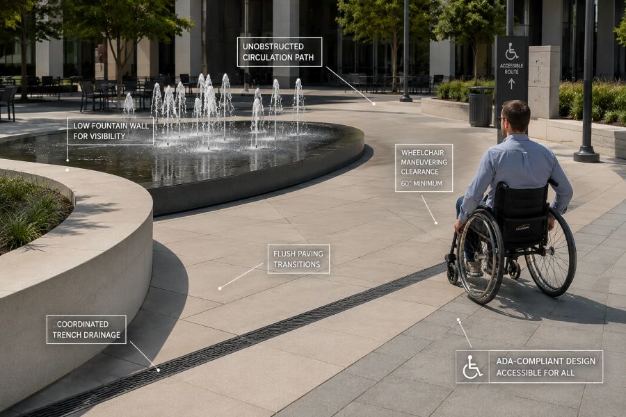 ADA Compliance for Commercial Fountains: Accessibility Design Guide for Architects and Developers