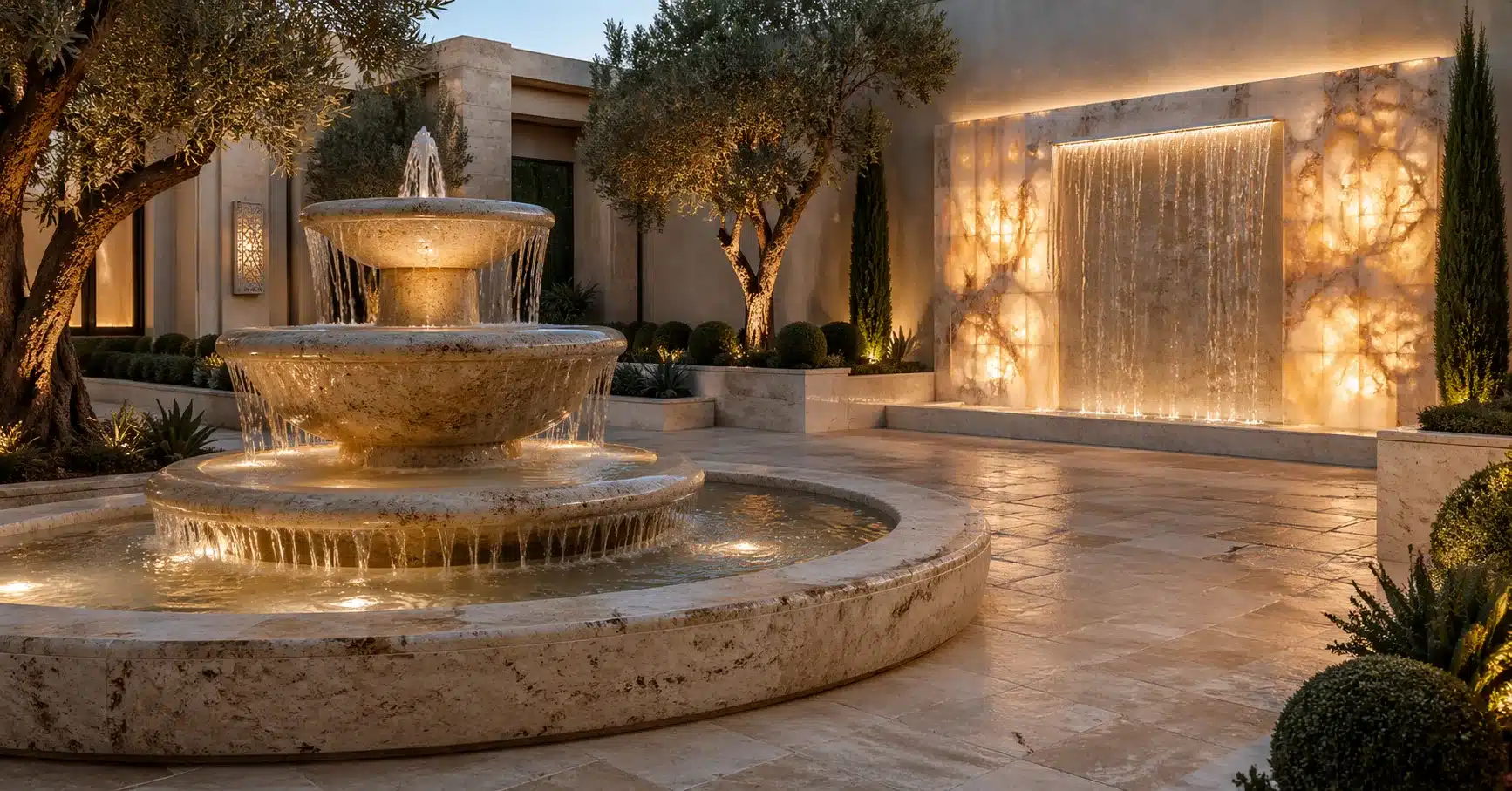 476.1.Travertine-and-Onyx-Fountain