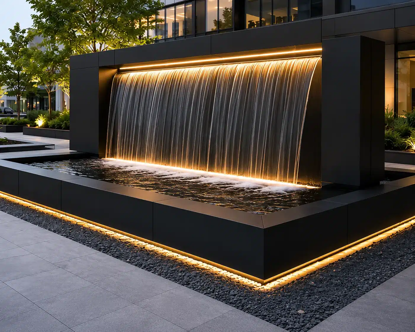 Where Powder-Coated Steel Works Well in Fountain Applications