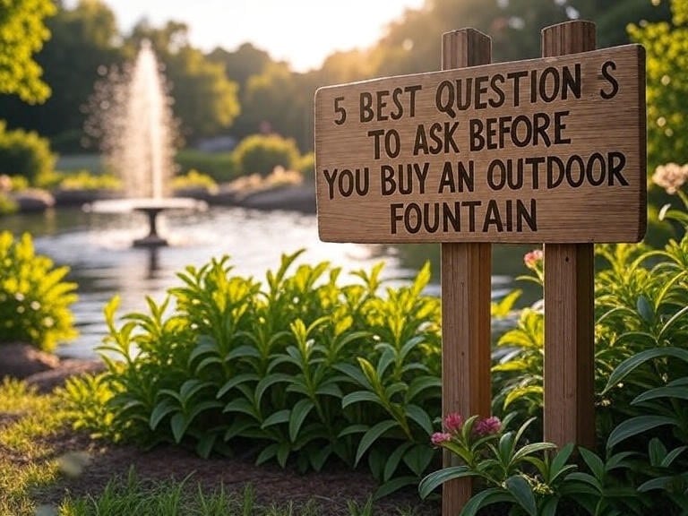 5 BEST QUESTIONS TO ASK BEFORE YOU BUY AN OUTDOOR FOUNTAIN.