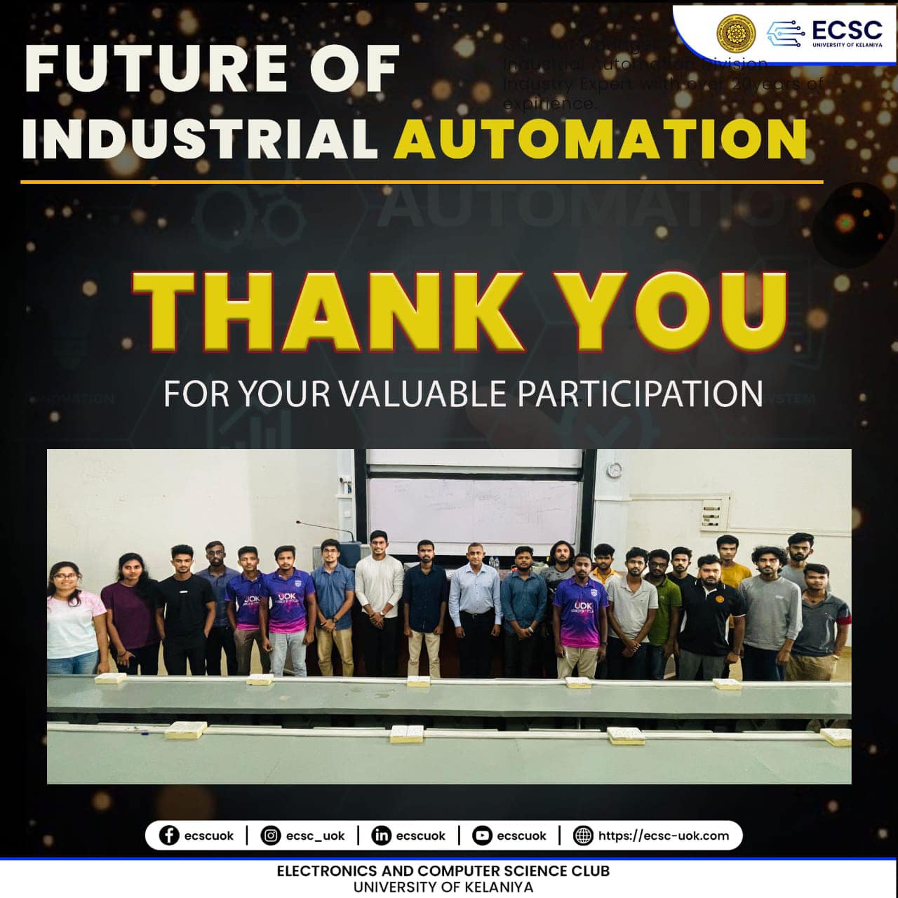The industrial automation workshop organized by ECSC card image