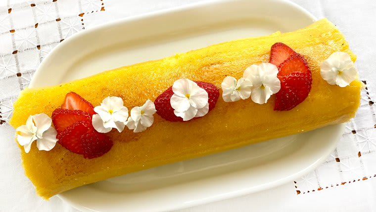 Brazo de gitano con harina de maíz escairado