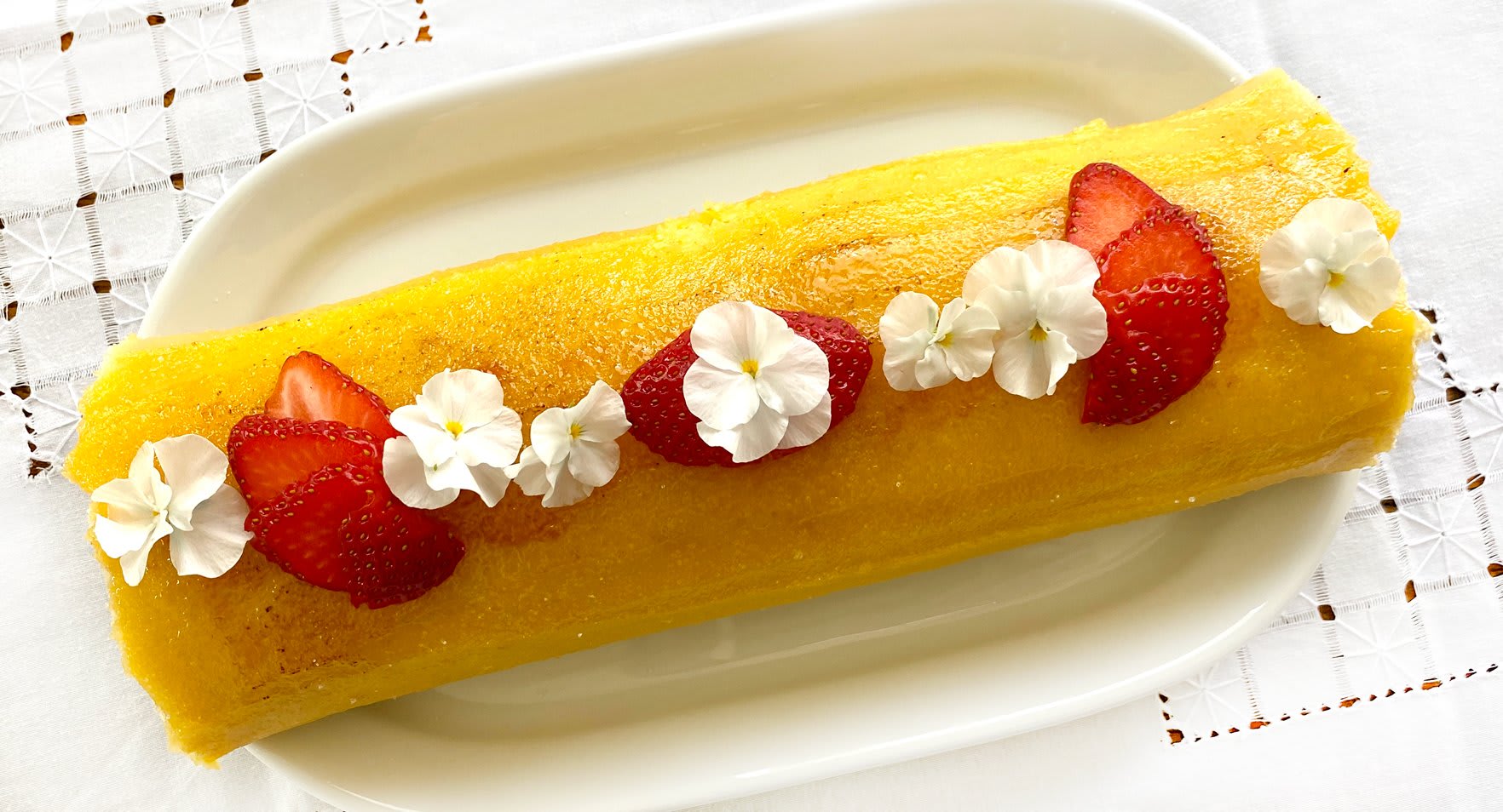 Brazo de gitano con harina de maíz escairado