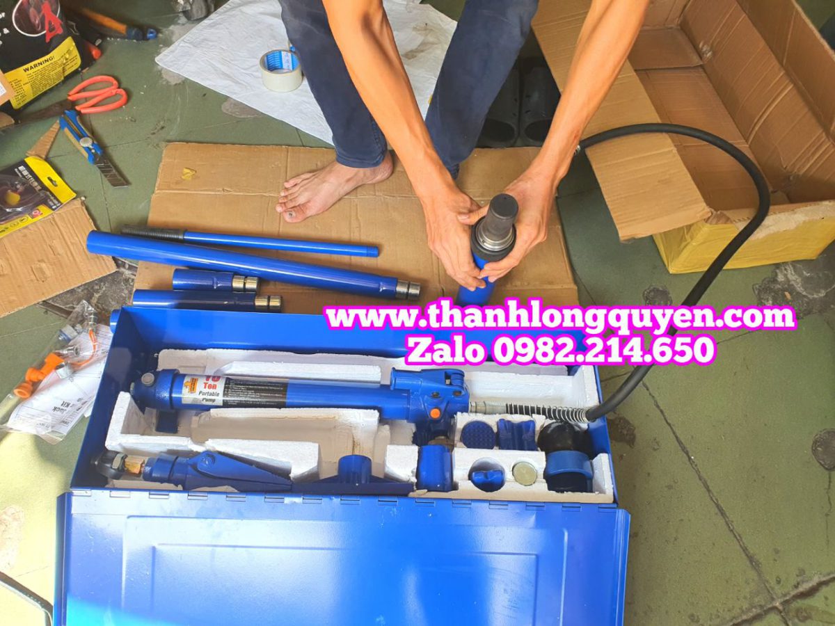 Kích thủy lực kéo nắn khung xe ô tô 10 tấn khớp nối áp lực cao